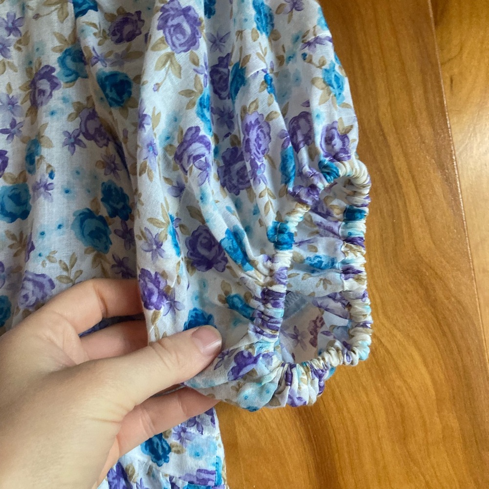 Christy Dawn White Floral Maxi Dress with Blue and Purple Print - Picture 8 of 13